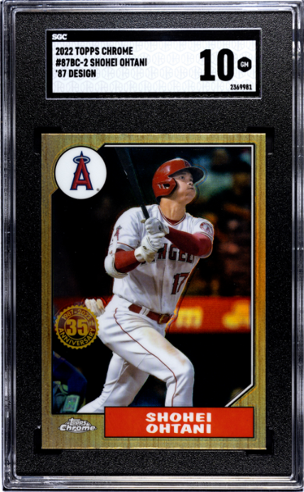 2022 Topps Chrome #87BC-2 Shohei Ohtani '87 Design SGC 10
