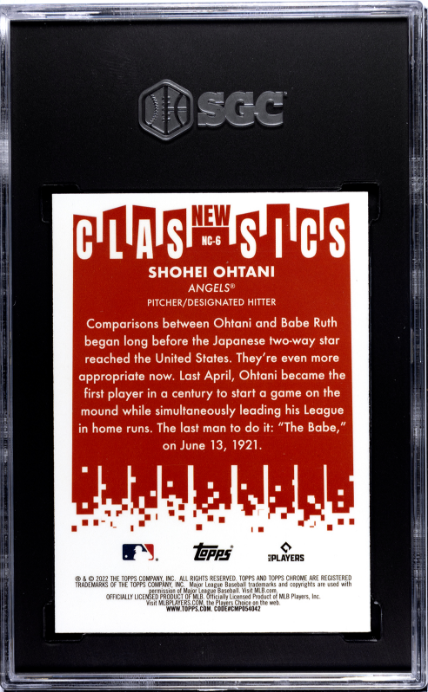 2022 Topps Chrome #NC-6 Shohei Ohtani New Classics SGC 9.5