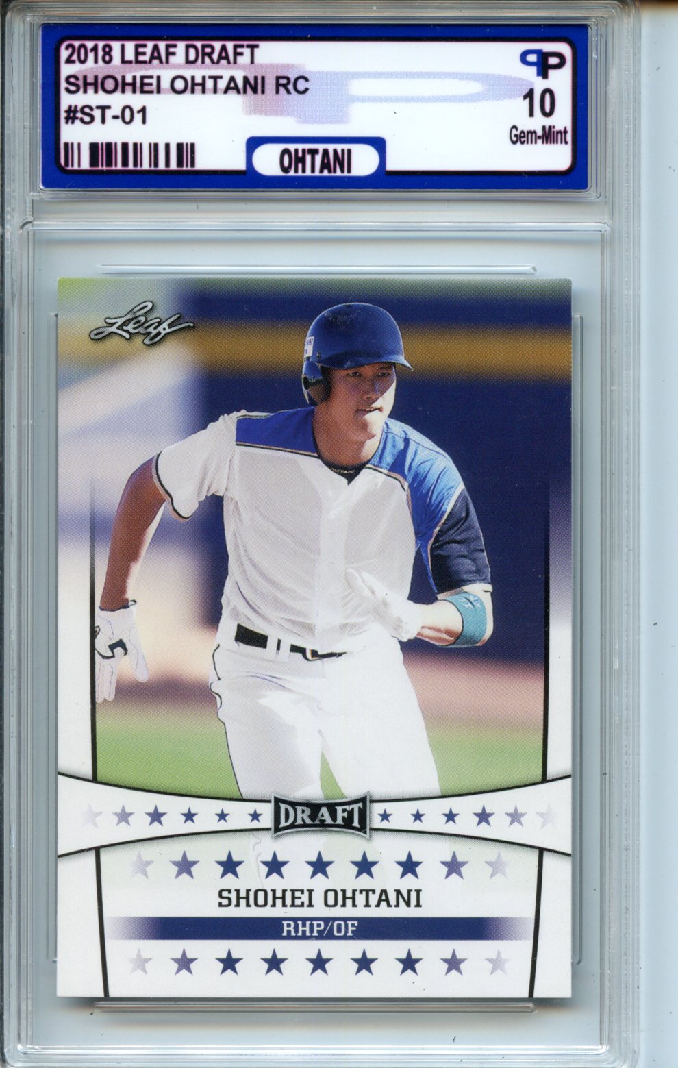 2018 Leaf Draft Year #ST-01 Shohei Ohtani RC Prish Products Grading 10