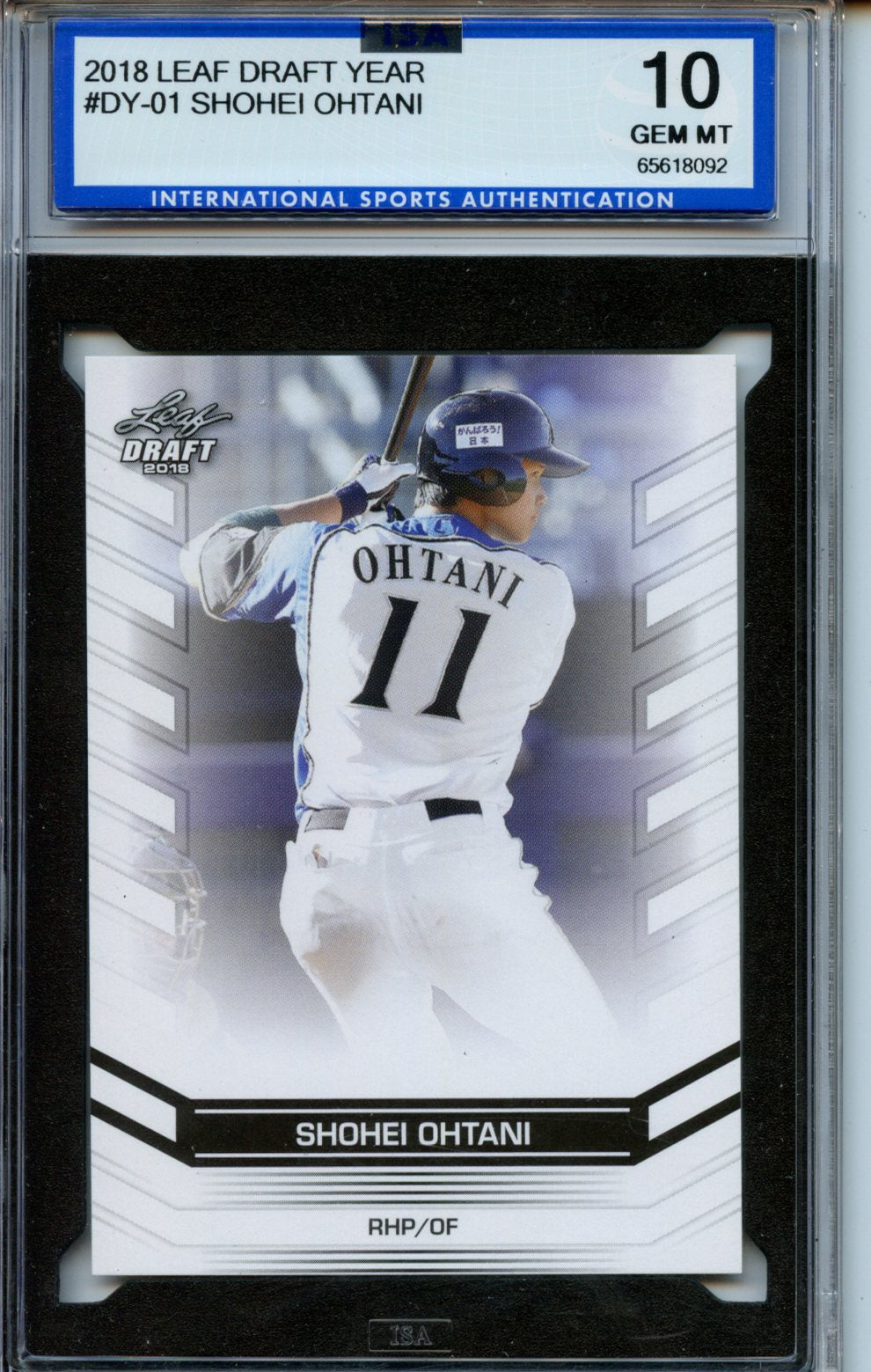 2018 Leaf Draft #DY-01 Shohei Ohtani ISA 10