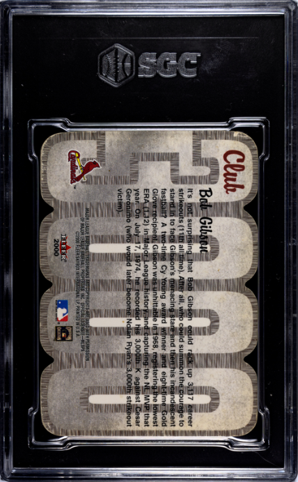2000 Fleer Bob Gibson Club 3000 SGC 4