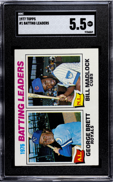 1977 Topps #1 Batting Leaders SGC 5.5