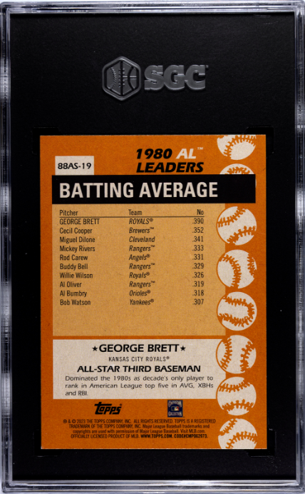 2023 Topps #88AS-19 George Brett '88, A/S SGC 8.5