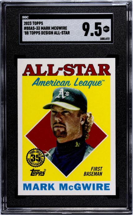 2023 Topps #88AS-33 Mark Mcgwire '88, A/S SGC 9.5