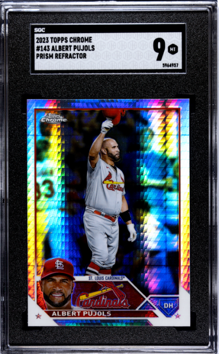 2023 Topps Chrome #143 Albert Pujols Prism Refractor SGC 9