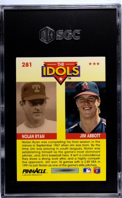 1992 Pinnacle #281 Ryan/Abbott The Idols SGC 10
