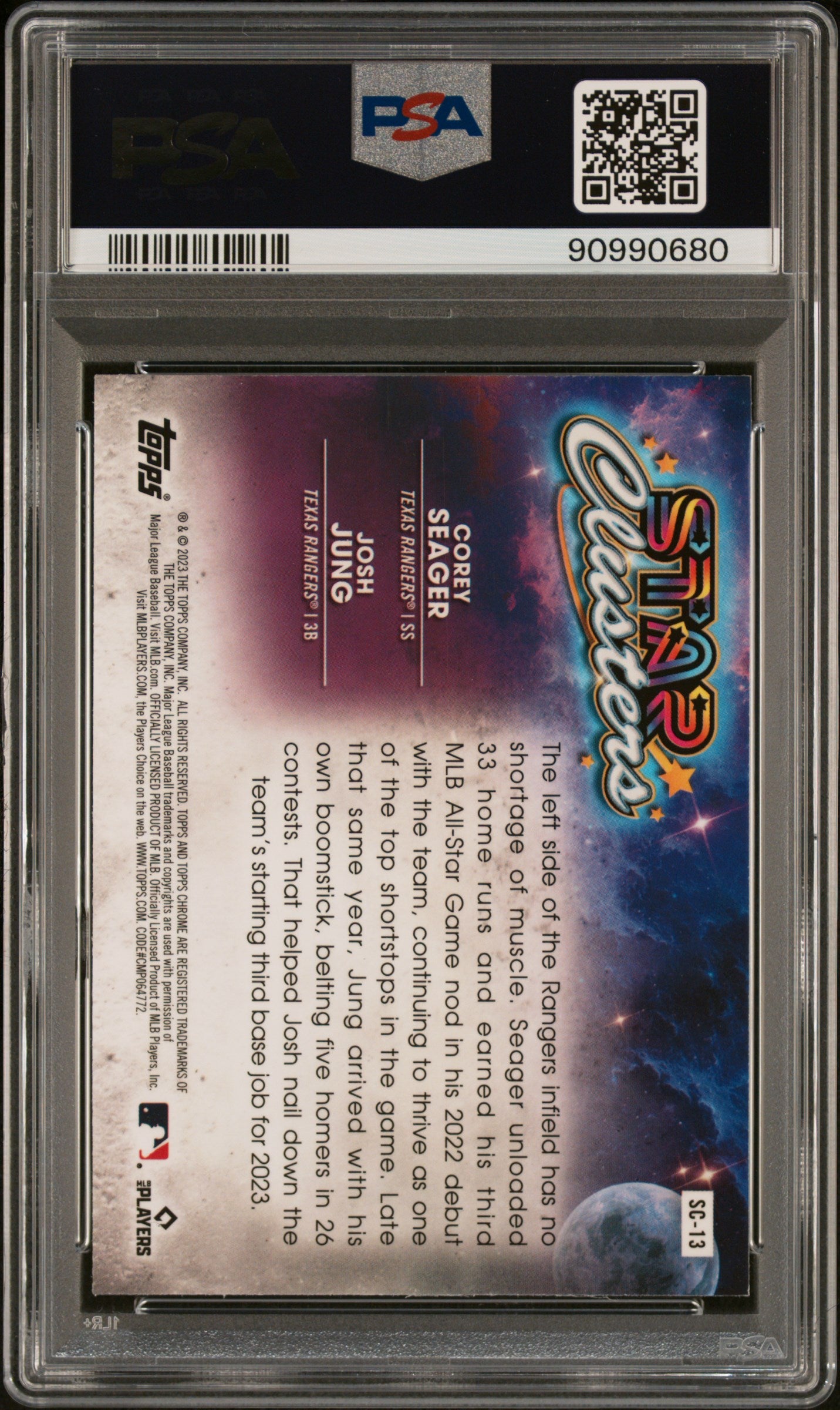 2023 Topps Cosmic Chrome Star Clusters #SC13 Seager/Jung PSA 10