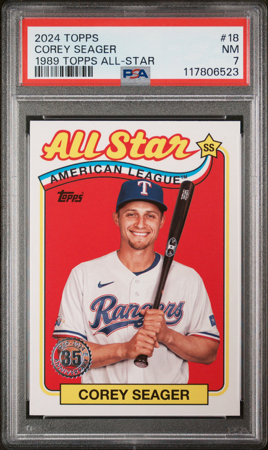 2024 Topps 1989 Topps Baseball All-Star #18 Corey Seager PSA 7