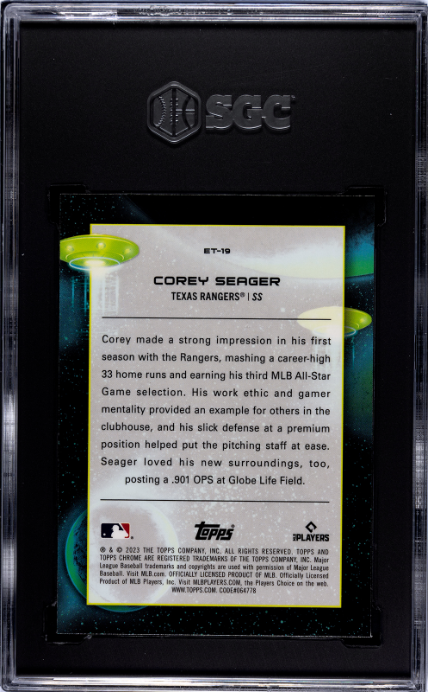 2023 Topps Cosmic Chrome #ET-19 Corey Seager ET Talent SGC 7