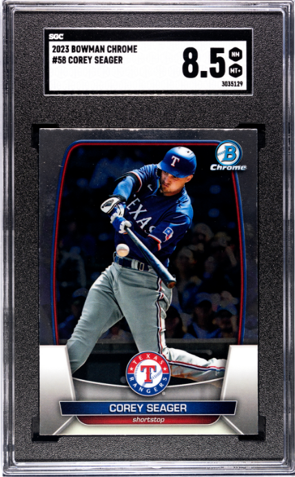 2023 Bowman Chrome #58 Corey Seager SGC 8.5