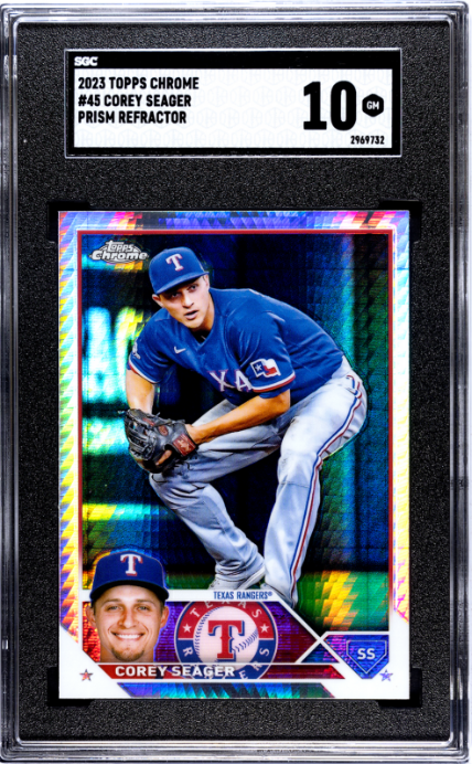 2023 Topps Chrome #45 Corey Seager Prism Refractor SGC 10