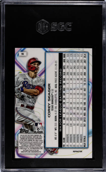 2023 Topps Cosmic Chrome #96 Corey Seager Refractor SGC 10