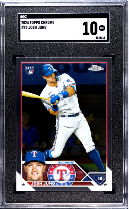 (1)2023 Topps Chrome #93 Josh Jung RC SGC 10