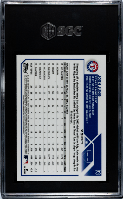 2023 Topps Chrome #93 Josh Jung RC SGC 9.5