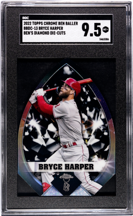 2022 Topps Chrome #BBDC-13 Bryce Harper Ben's Baller Diamond Die-Cuts SGC 9.5