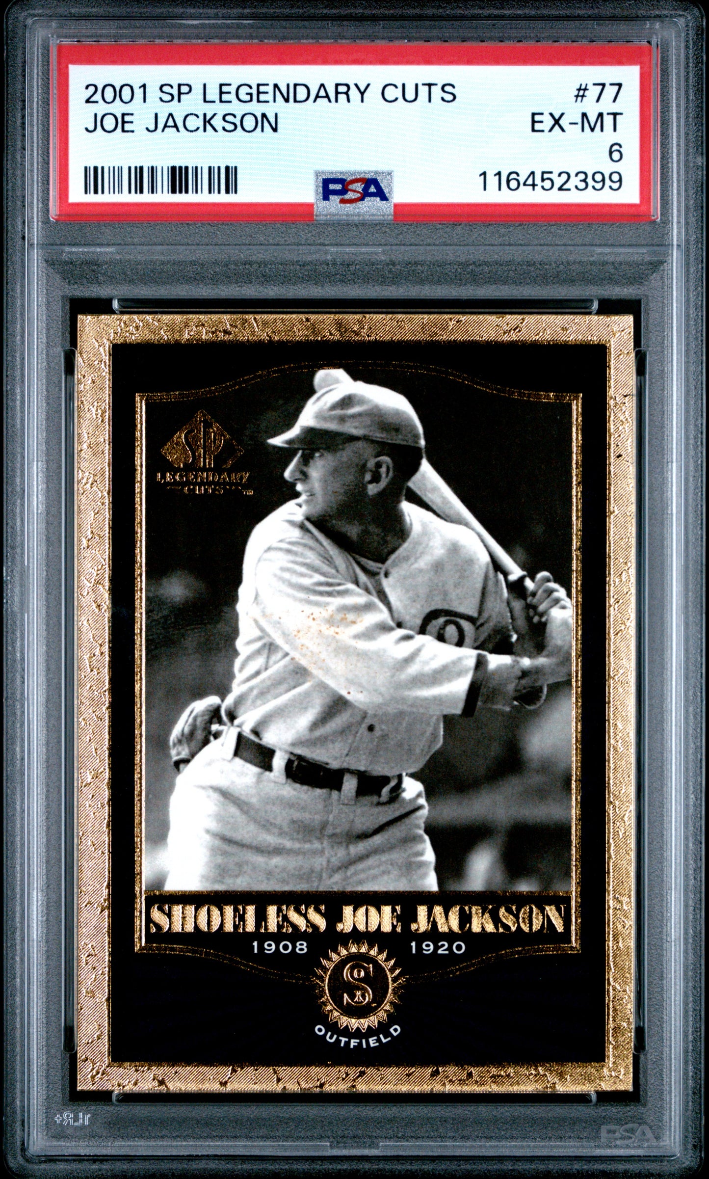 2001 Sp Legendary Cuts #77 Joe Jackson PSA 6