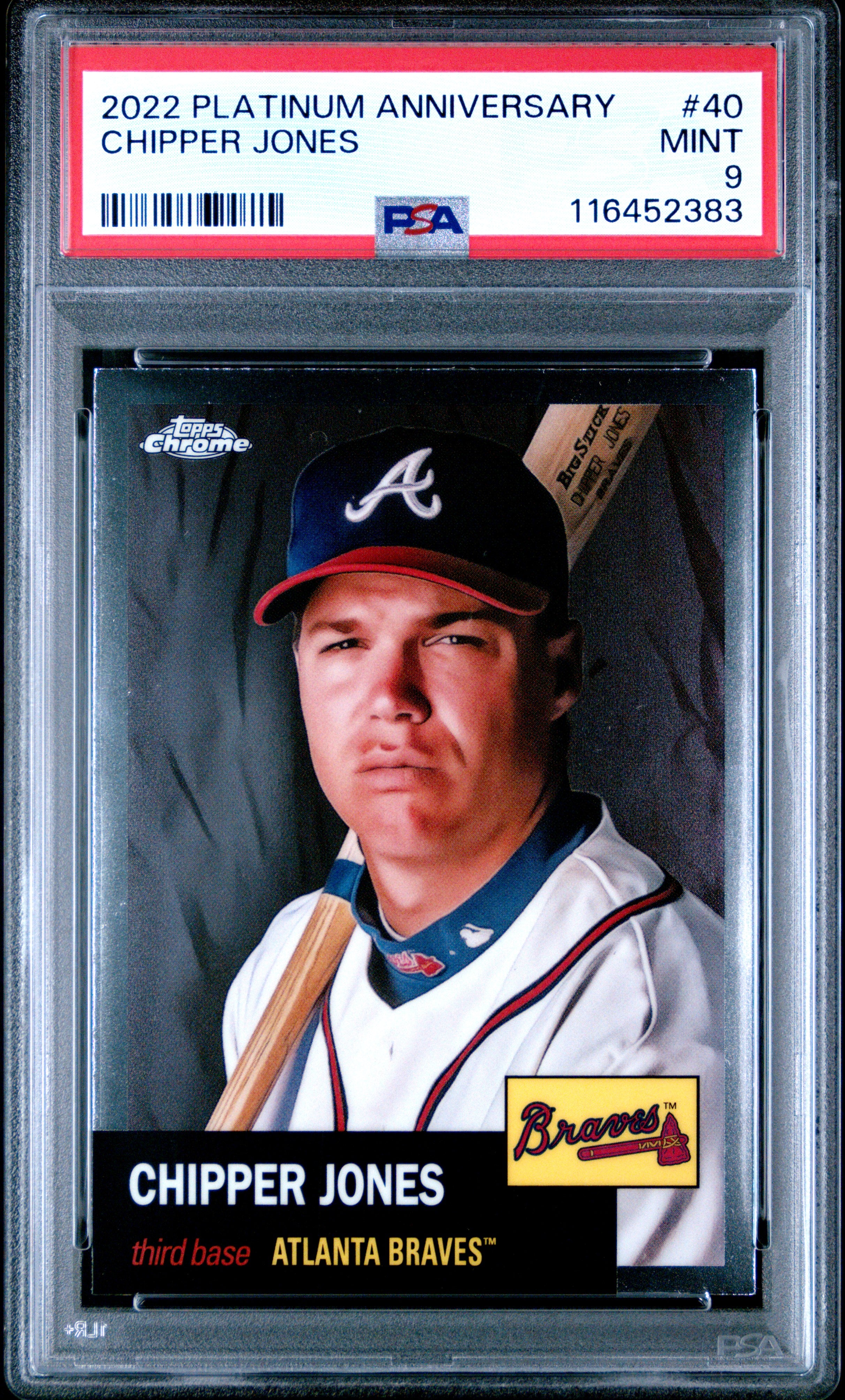 2022 Topps Chrome Platinum Anniversary #40 Chipper Jones PSA 9