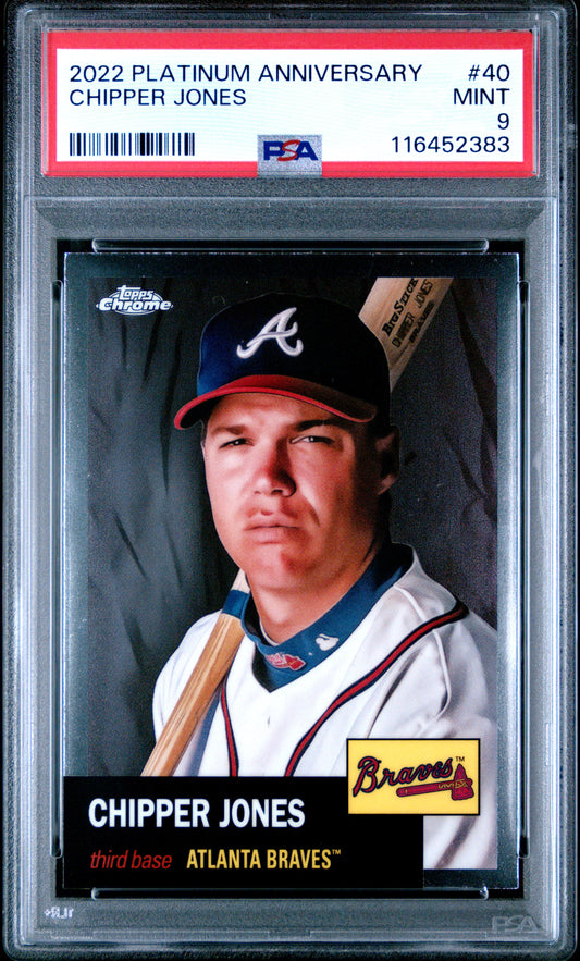 2022 Topps Chrome Platinum Anniversary #40 Chipper Jones PSA 9