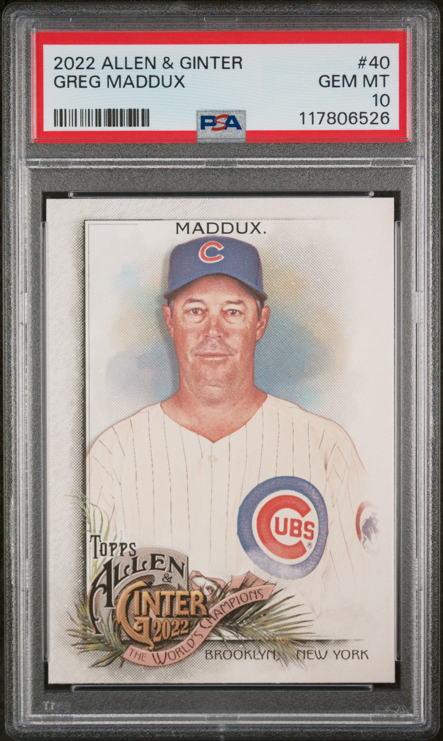 2022 Topps Allen & Ginter #40 Greg Maddux PSA 10