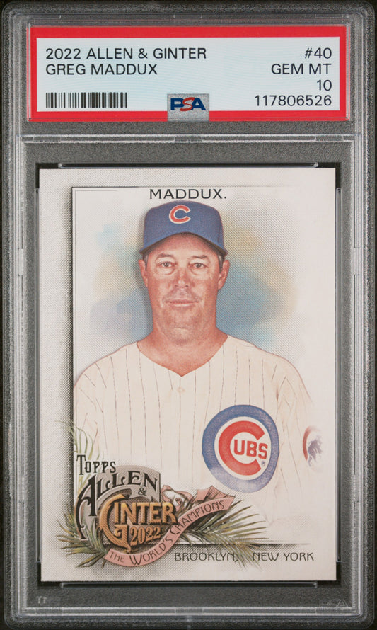 2022 Topps Allen & Ginter #40 Greg Maddux PSA 10