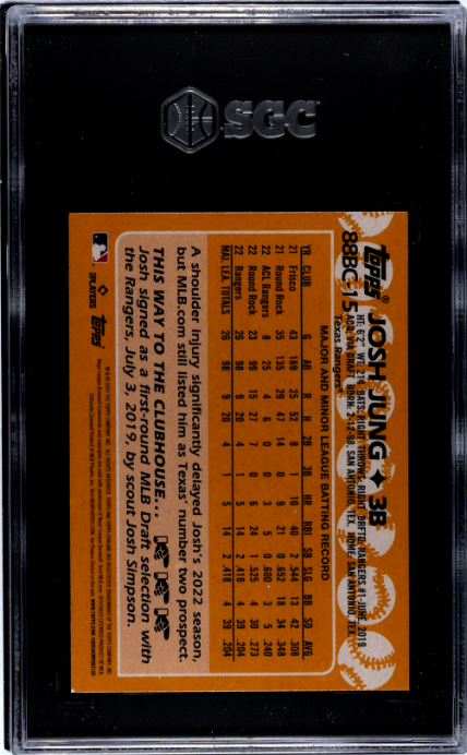 2023 Topps Chrome #88BC-15 Josh Jung '88 RC SGC 9
