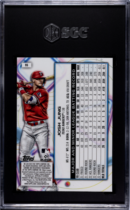 2023 Topps Cosmic Chrome #95 Josh Jung RC SGC 9.5