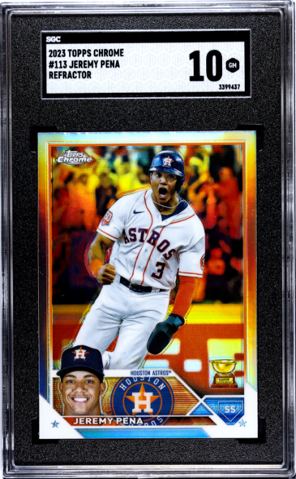 2023 Topps Chrome #113 Jeremy Pena Refractor SGC 10