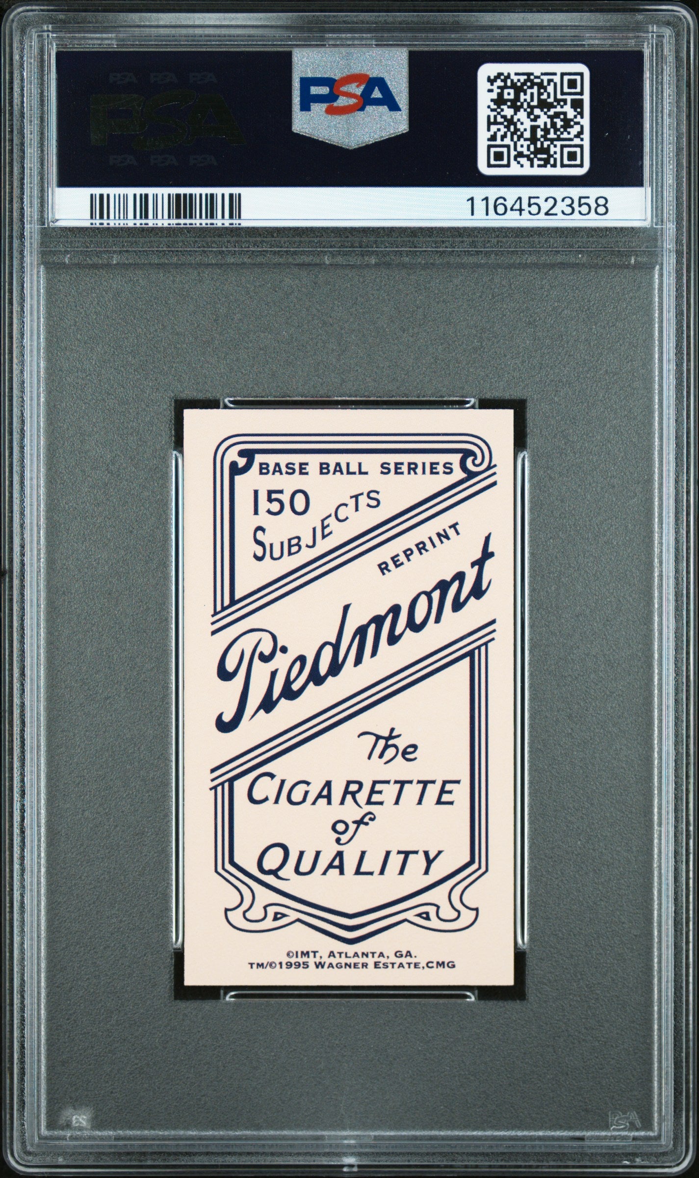 1995 IMT Honus Wagner T-206 Reprint PSA 9