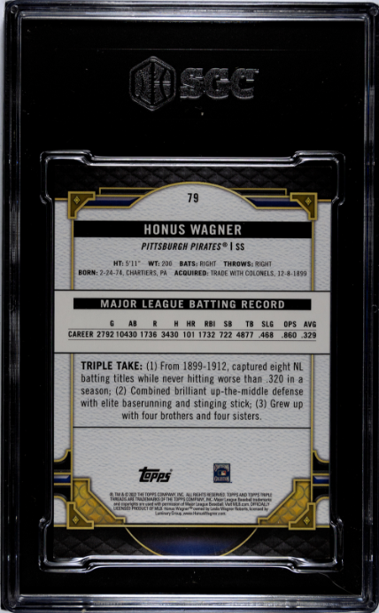 2022 Topps Triple Threads #79 Honus Wagner Gold SGC 9