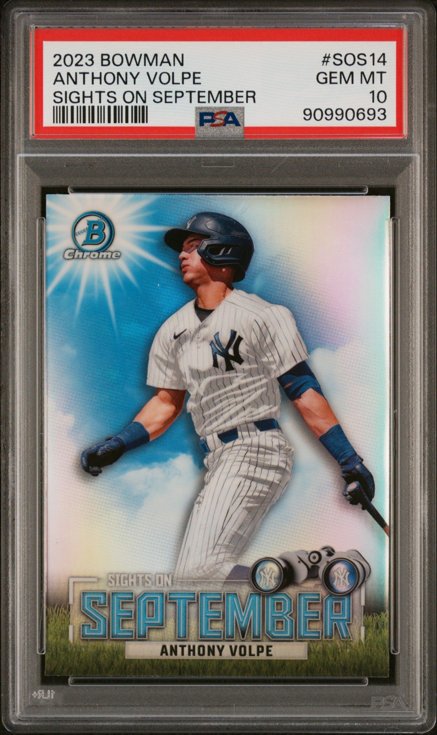 2023 Bowman Sights On September #SOS14 Anthony Volpe PSA 10