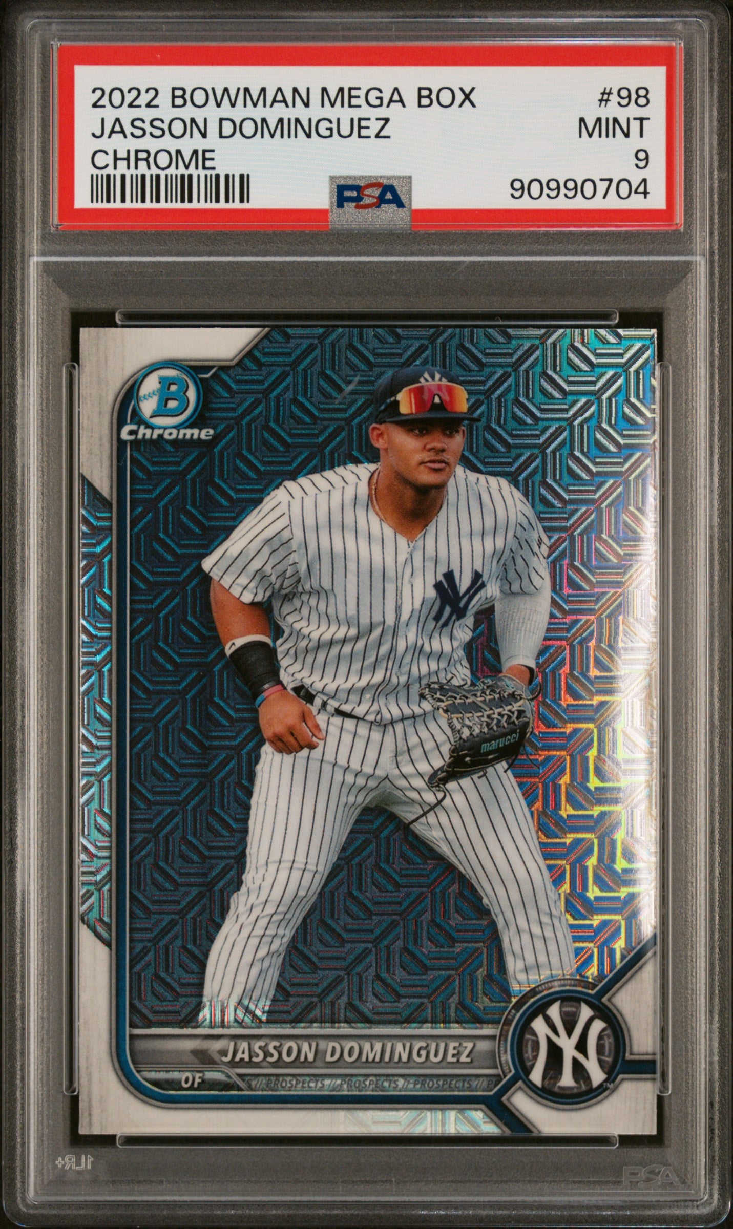 2022 Bowman Mega Box Chrome #98 Jasson Dominguez PSA 9