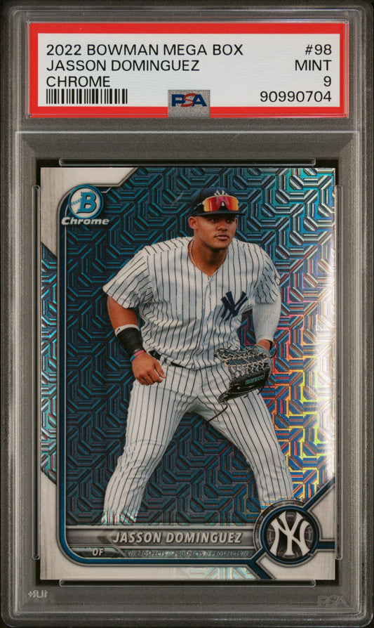 2022 Bowman Mega Box Chrome #98 Jasson Dominguez PSA 9