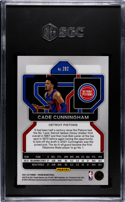 2021-22 Panini Prizm #282 Cade Cunningham RC SGC 5