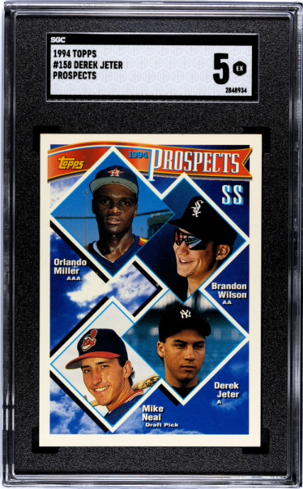 1994 Topps #158 Derek Jeter Prospects SGC 5
