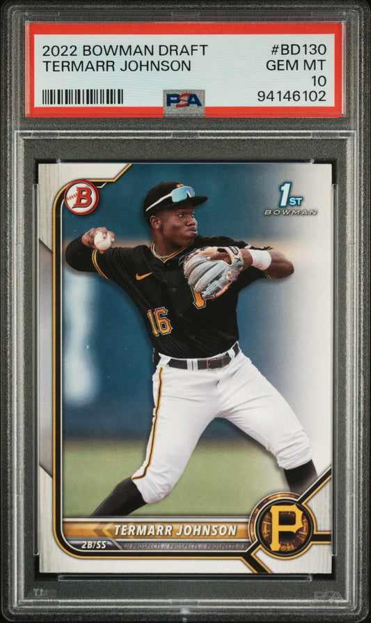 2022 Bowman Draft #BD130 Termarr Johnson PSA 10