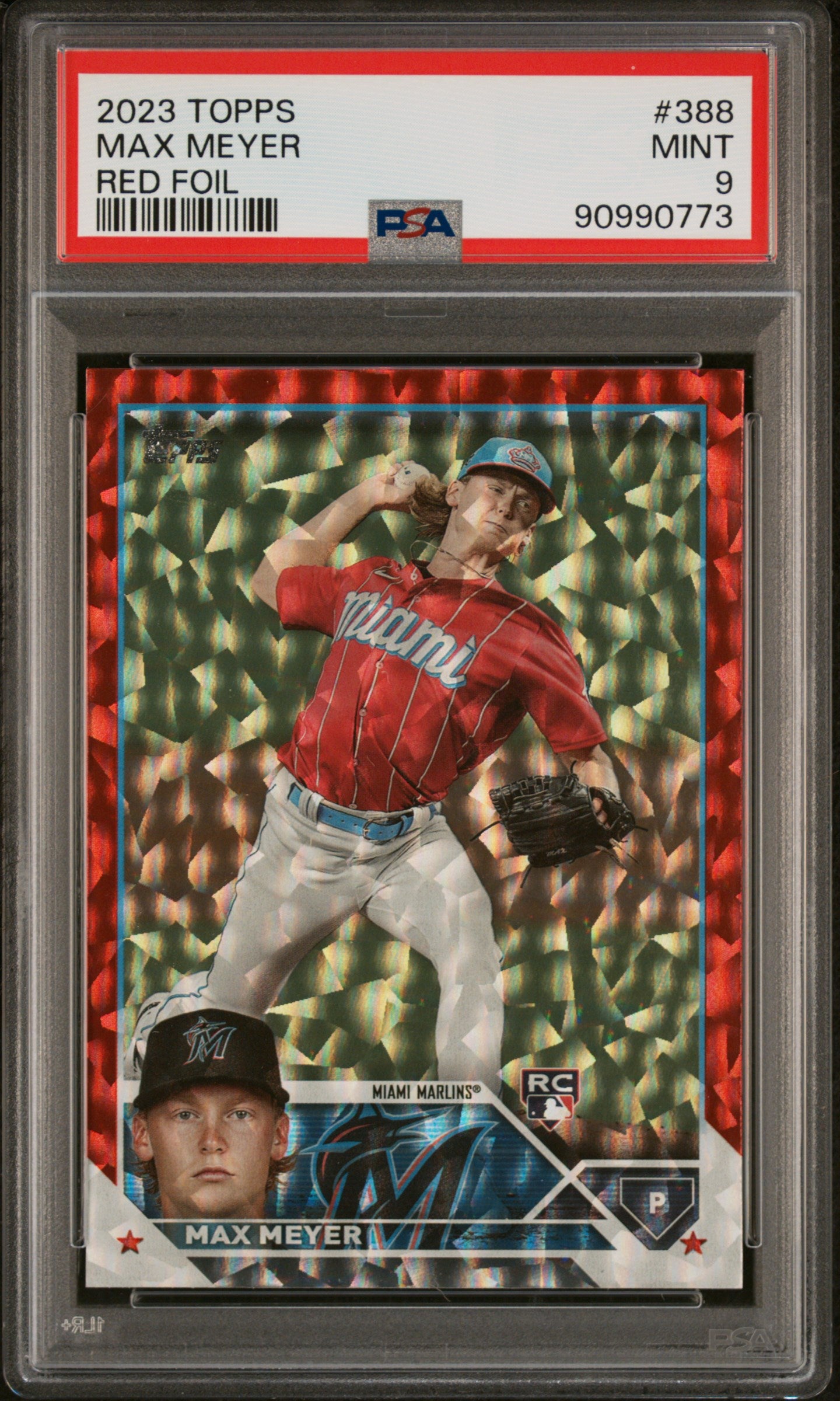 2023 Topps #388 Max Meyer 125/199 RC Red Foil PSA 9