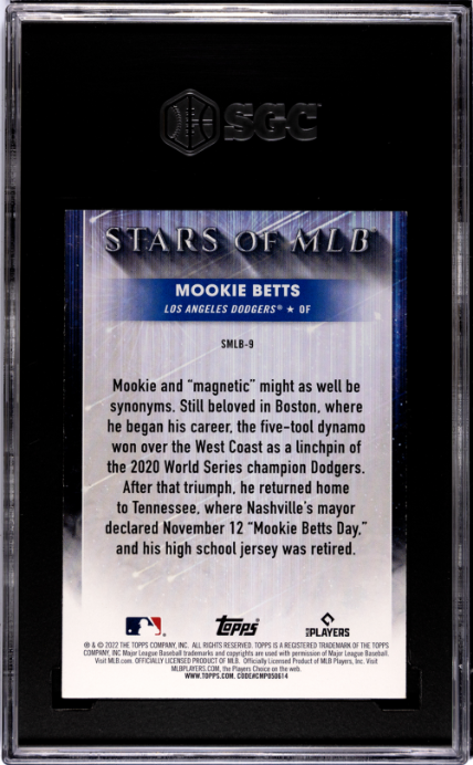2022 Topps #SMLB-9 Mookie Betts Stars Of MLB SGC 5