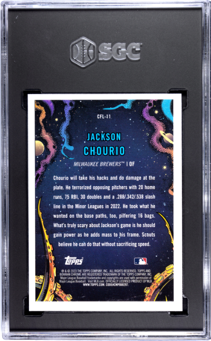 2023 Bowman Chrome #CFL-11 Jackson Chourio It Came To The League SGC 9.5