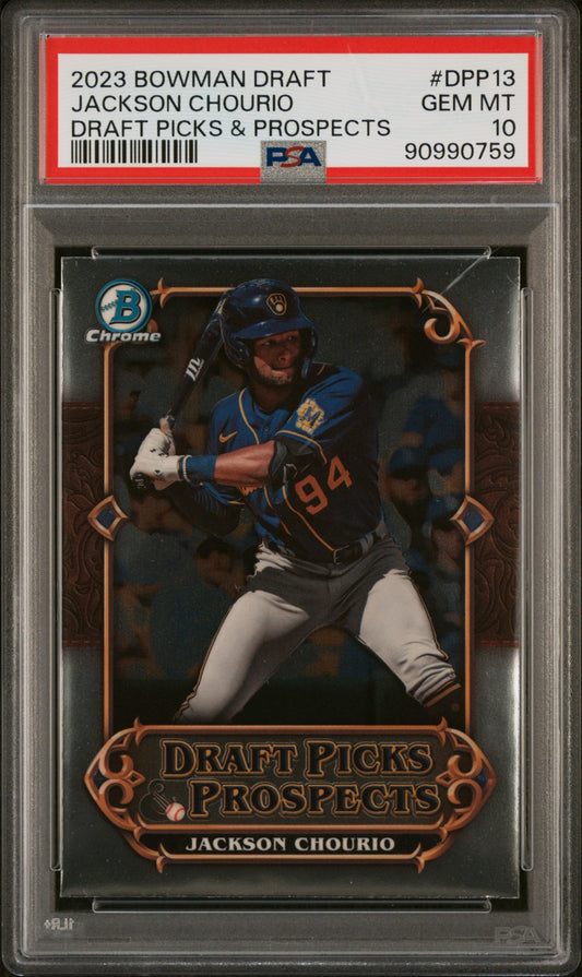 2023 Bowman Draft Picks & Prospects #DPP13 Jackson Chourio PSA 10