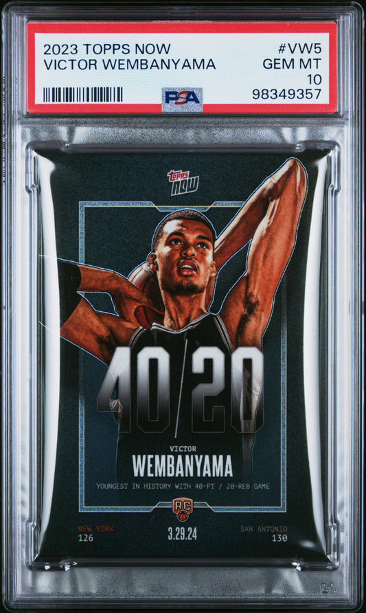 (1)2023 Topps Now #VW5 Victor Wembanyama PSA 10