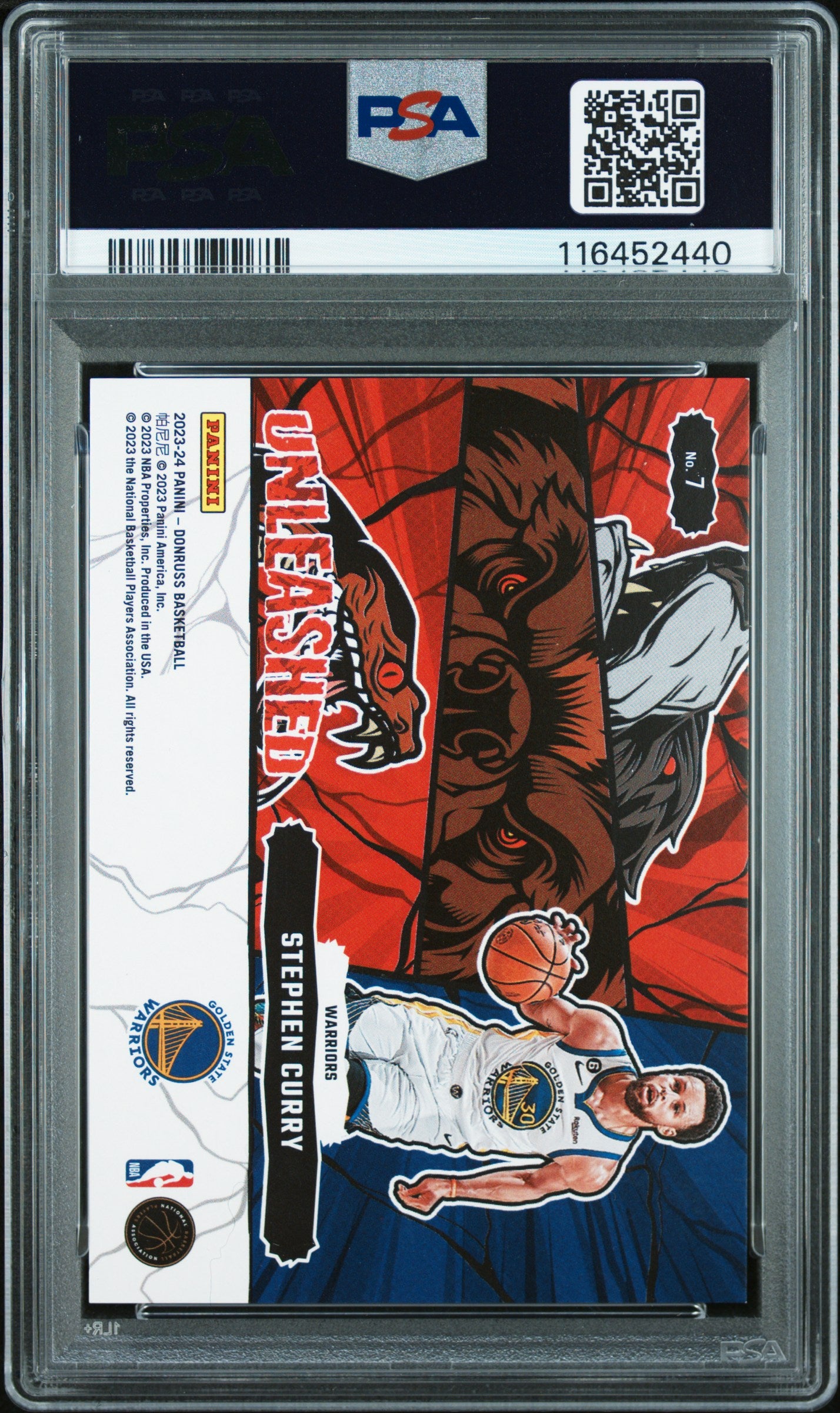 2023 Panini Donruss Unleashed #7 Stephen Curry 05/99 Holo Laser PSA 9