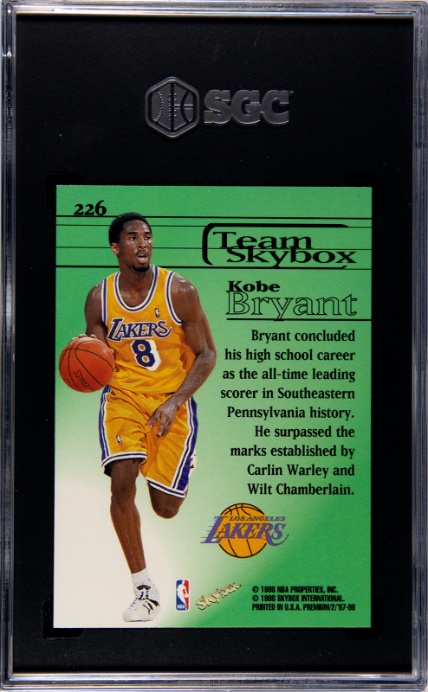 1997-98 Skybox Premium #226 Kobe Bryant Team Skybox SGC 9