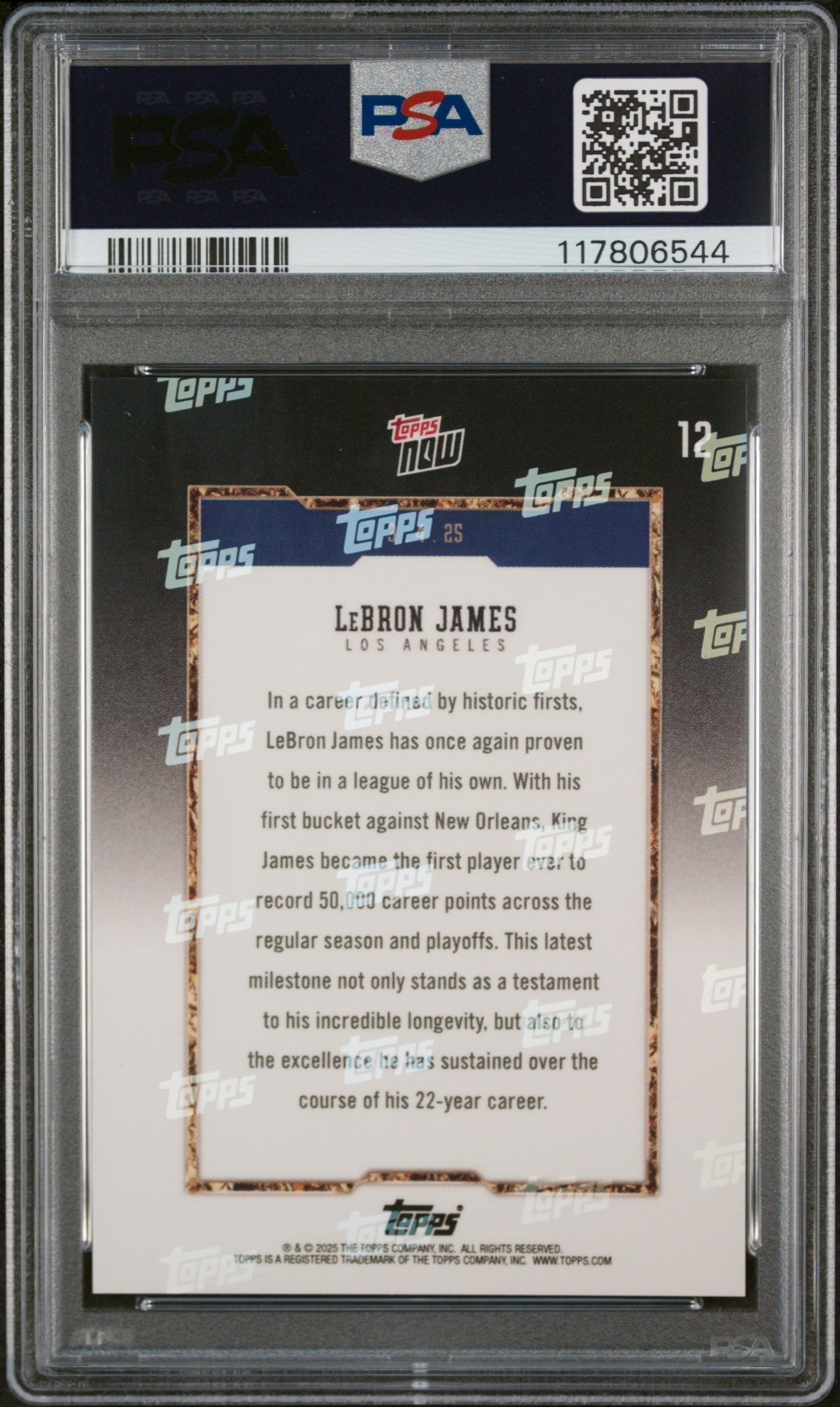 (5)2024 Topps Now #12 Lebron James PSA 10