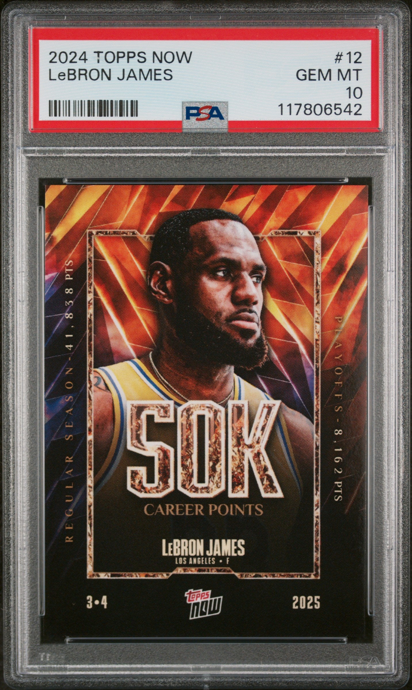(6)2024 Topps Now #12 Lebron James PSA 10
