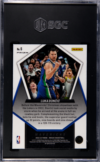 2022-23 Panini Mosaic #6 Luka Doncic Swagger SGC 9.5