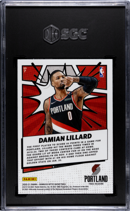 2020-21 Donruss Optic #7 Damian Lillard My House! SGC 9