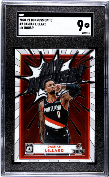 2020-21 Donruss Optic #7 Damian Lillard My House! SGC 9