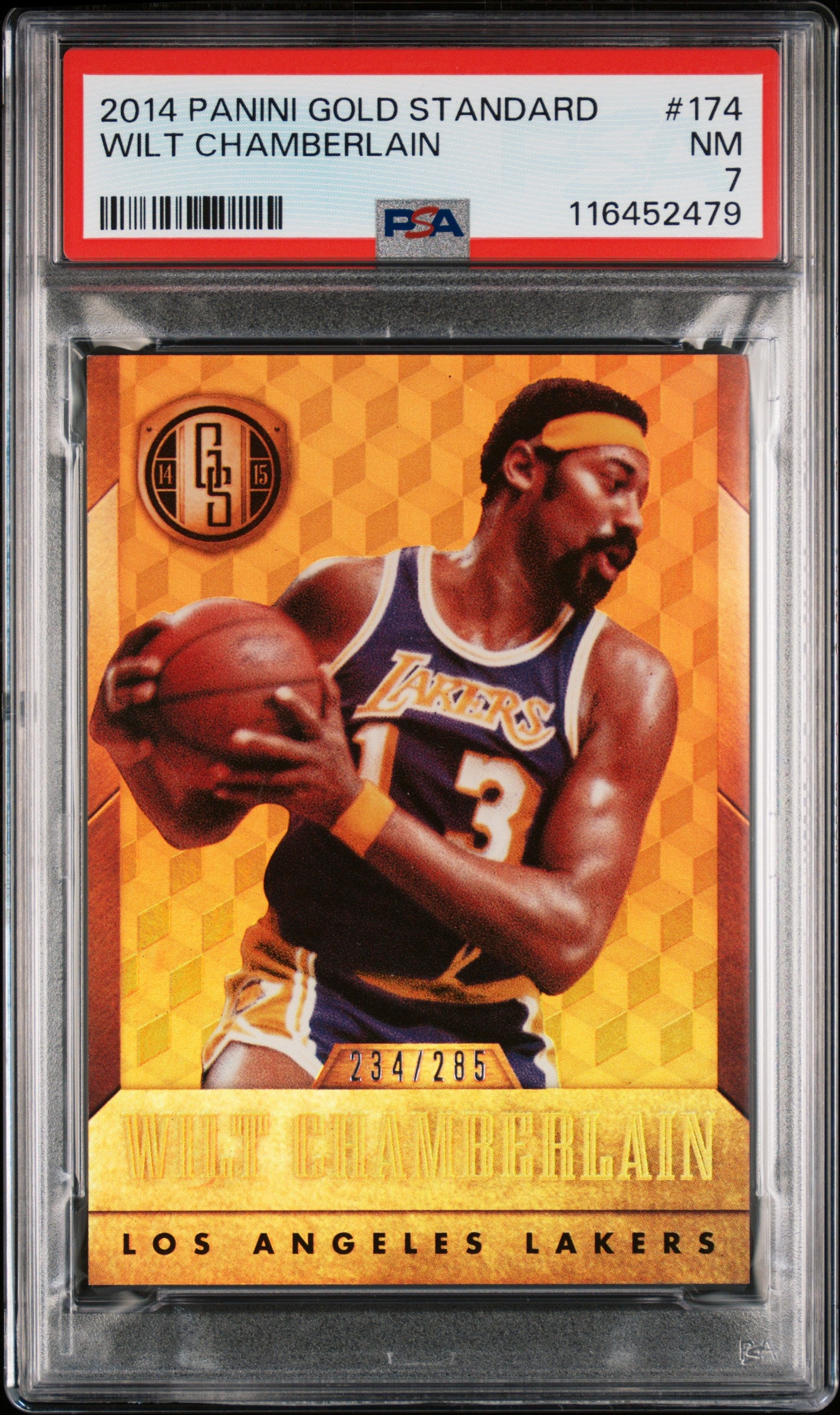 2014 Panini Gold Standard #174 Wilt Chamberlain 234/285 PSA 7