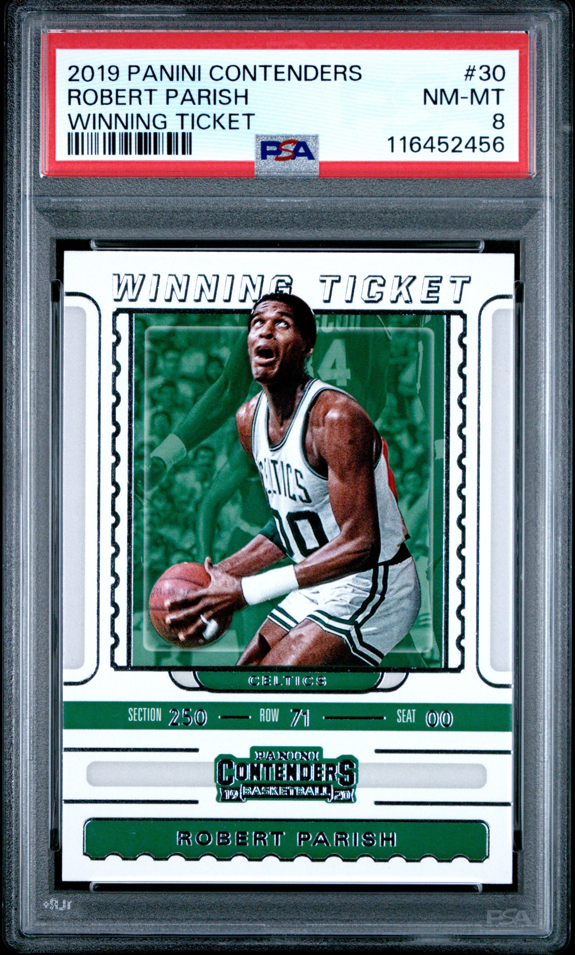 2019 Panini Contenders Winning Ticket #30 Robert Parish PSA 8