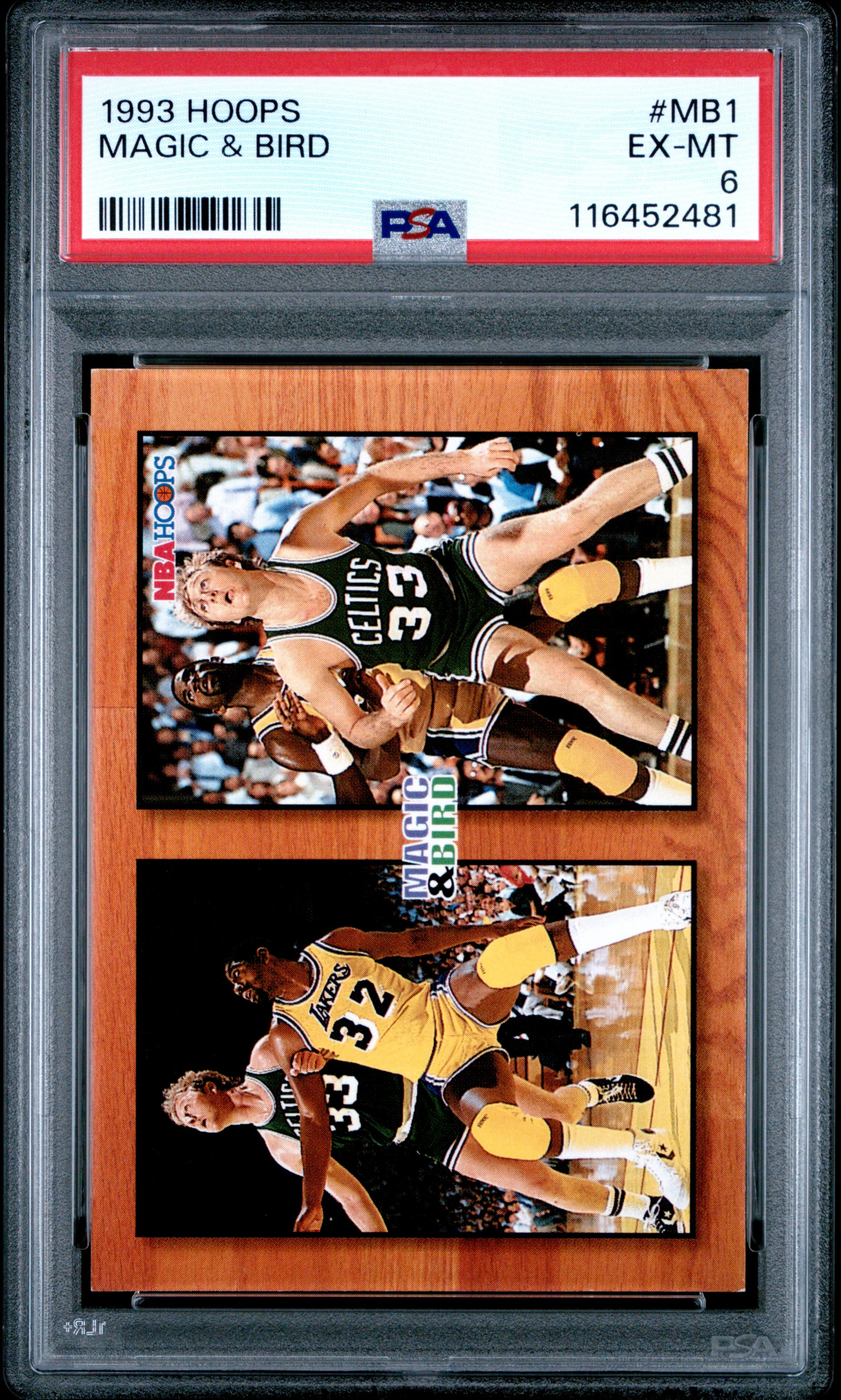 1993 Hoops #MB1 Magic & Bird PSA 6